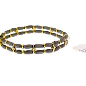 Lia Sophia gold and hematite bracelet